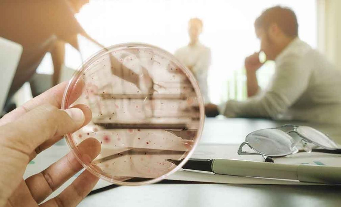 Bacteria in commercial spaces magnified