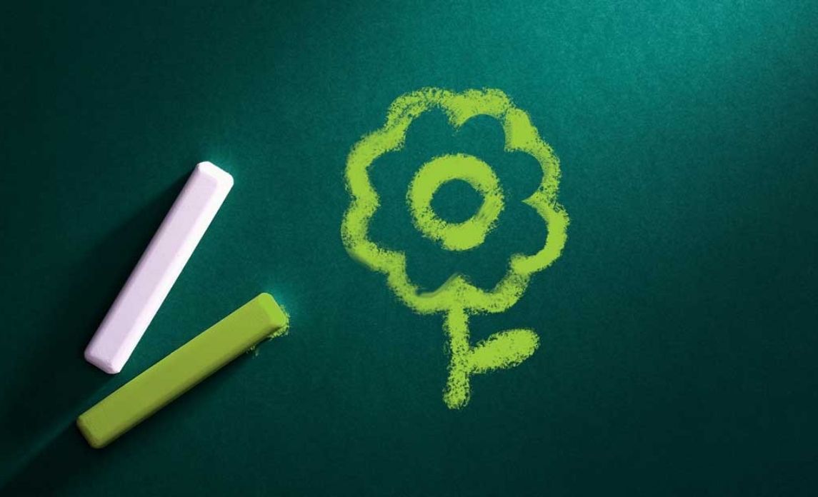 Crewcare flower chalkboard