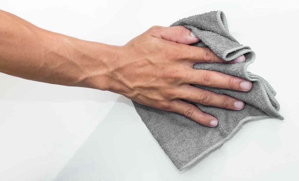 Gray microfibre cloth