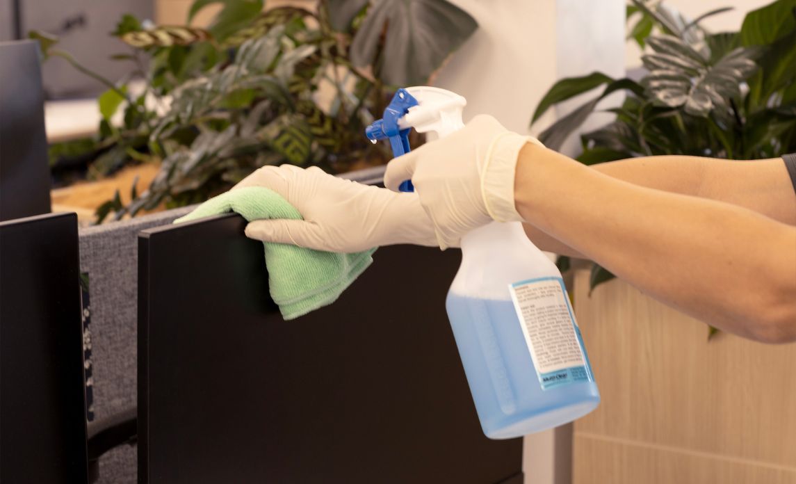 cleaning and maintaining office electronics