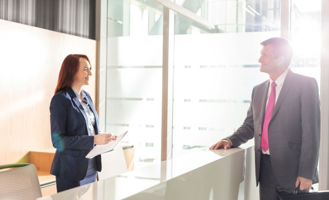 Bright and clean reception area
