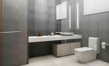 Corporate bathroom setting