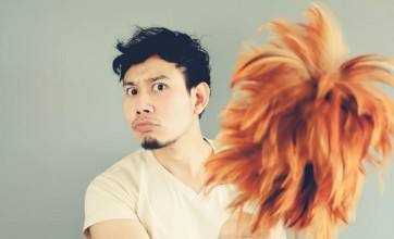 Man with feather duster