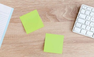 Sticky notes for cleaning messy keyboards