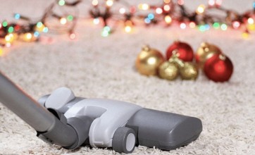 Vacuum cleaner on Christmas