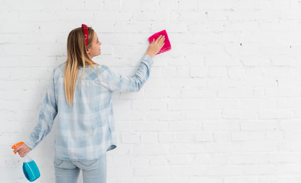 different types of concrete wallpaper cleaning